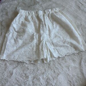 Anthropologie White High Waist Shorts